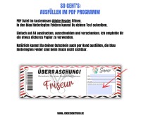 Friseur Gutschein Vorlage zum Ausdrucken &amp; Verschenken 3