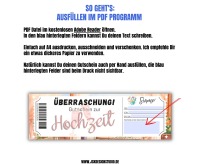 Gutschein zur Hochzeit Vorlage zum Ausdrucken &amp; Verschenken 3