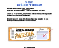 Gutschein für Führerschein-Zuschuss Vorlage zum Ausdrucken &amp; Verschenken 3