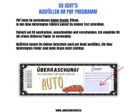 Gutschein für ein Auto Vorlage zum Ausdrucken &amp; Verschenken 3