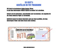 Gutschein für ein Auto Vorlage zum Ausdrucken &amp; Verschenken 3