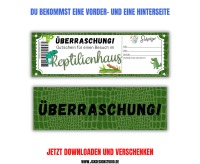 Gutschein für den Zoo Reptilienhaus Vorlage zum Ausdrucken &amp; Verschenken 4