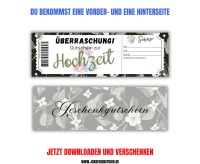 Gutschein zur Hochzeit Vorlage zum Ausdrucken &amp; Verschenken 4