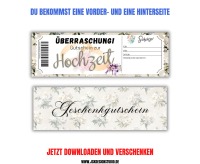 Gutschein zur Hochzeit Vorlage zum Ausdrucken &amp; Verschenken 4