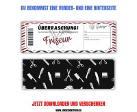 Friseur Gutschein Vorlage zum Ausdrucken &amp; Verschenken 4