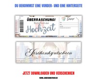 Gutschein zur Hochzeit Vorlage zum Ausdrucken &amp; Verschenken 4