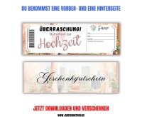 Gutschein zur Hochzeit Vorlage zum Ausdrucken &amp; Verschenken 4