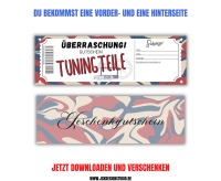 Gutschein für Autoteile &amp; Tuning Teile Vorlage zum Ausdrucken &amp; Verschenken 4