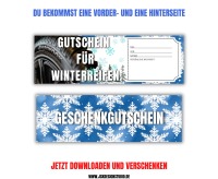 Gutschein für Winterreifen Vorlage zum Ausdrucken &amp; Verschenken 4