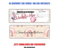 Windel Abo Gutschein für Eltern Vorlage zum Ausdrucken &amp; Verschenken 4