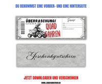 Gutschein für Quad Fahren Vorlage zum Ausdrucken &amp; Verschenken 4