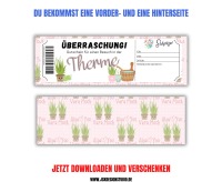 Gutschein für Therme Vorlage zum Ausdrucken &amp; Verschenken 4