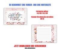 Gutschein für Kosmetik Vorlage zum Ausdrucken &amp; Verschenken 5