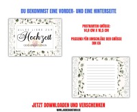 Gutschein zur Hochzeit Vorlage zum Ausdrucken &amp; Verschenken 5