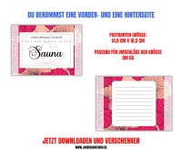 Gutschein für die Sauna Vorlage zum Ausdrucken &amp; Verschenken 5