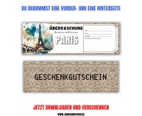 Gutschein für Paris Vorlage zum Ausdrucken &amp; Verschenken 3