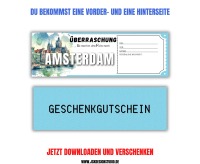 Gutschein für Amsterdam Vorlage zum Ausdrucken &amp; Verschenken 3