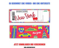 Gutschein für New York Vorlage zum Ausdrucken &amp; Verschenken 3