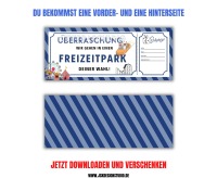 Freizeitpark Gutschein Vorlage zum Ausdrucken &amp; Verschenken 3