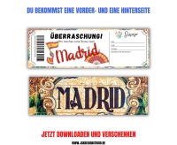 Gutschein für Madrid Vorlage zum Ausdrucken &amp; Verschenken 3