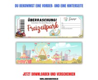 Gutschein Freizeitpark Vorlage zum Ausdrucken &amp; Verschenken 3