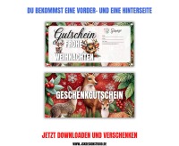 Gutschein Weihnachten Vorlage zum Ausdrucken &amp; Verschenken 3