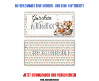 Gutschein für ein Frühstück Vorlage zum Ausdrucken &amp; Verschenken 4