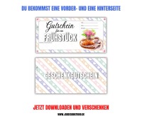 Gutschein für ein Frühstück Vorlage zum Ausdrucken &amp; Verschenken 4