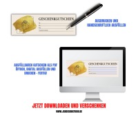 Geschenkgutschein Vorlage zum Ausdrucken &amp; Verschenken