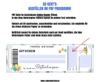 Gutschein zu Ostern Vorlage zum Ausdrucken &amp; Verschenken 2