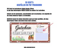 Gutschein für Gartenpflanzen Vorlage zum Ausdrucken &amp; Verschenken 2