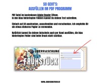 Gutschein für ein Frühstück Vorlage zum Ausdrucken &amp; Verschenken 2