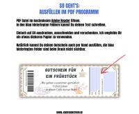 Gutschein für ein Frühstück Vorlage zum Ausdrucken &amp; Verschenken 2