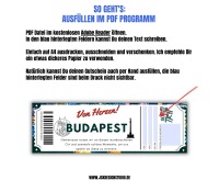 Gutschein für eine Budapest Reise Vorlage zum Ausdrucken &amp; Verschenken 2