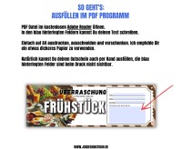 Gutschein für ein Frühstück Vorlage zum Ausdrucken &amp; Verschenken 2