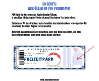 Freizeitpark Gutschein Vorlage zum Ausdrucken &amp; Verschenken 2