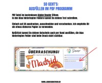 Gutschein für Madrid Vorlage zum Ausdrucken &amp; Verschenken 2