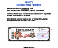 Tattoo Gutschein Vorlage zum Ausdrucken &amp; Verschenken 2