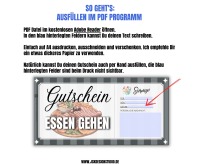 Gutschein Essen gehen Vorlage zum Ausdrucken &amp; Verschenken 3