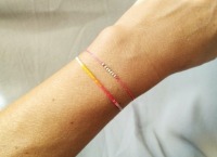 Filigranes Armband mit Miyuki Perlen gelb-rot 4