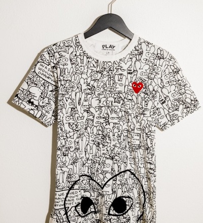 T-Shirt Life in Hell All over Print - COMME DES GARÇONS PLAY