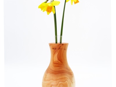 Tischvase aus heimischem Ebenholz - Handgedrechselte kleine Vase
