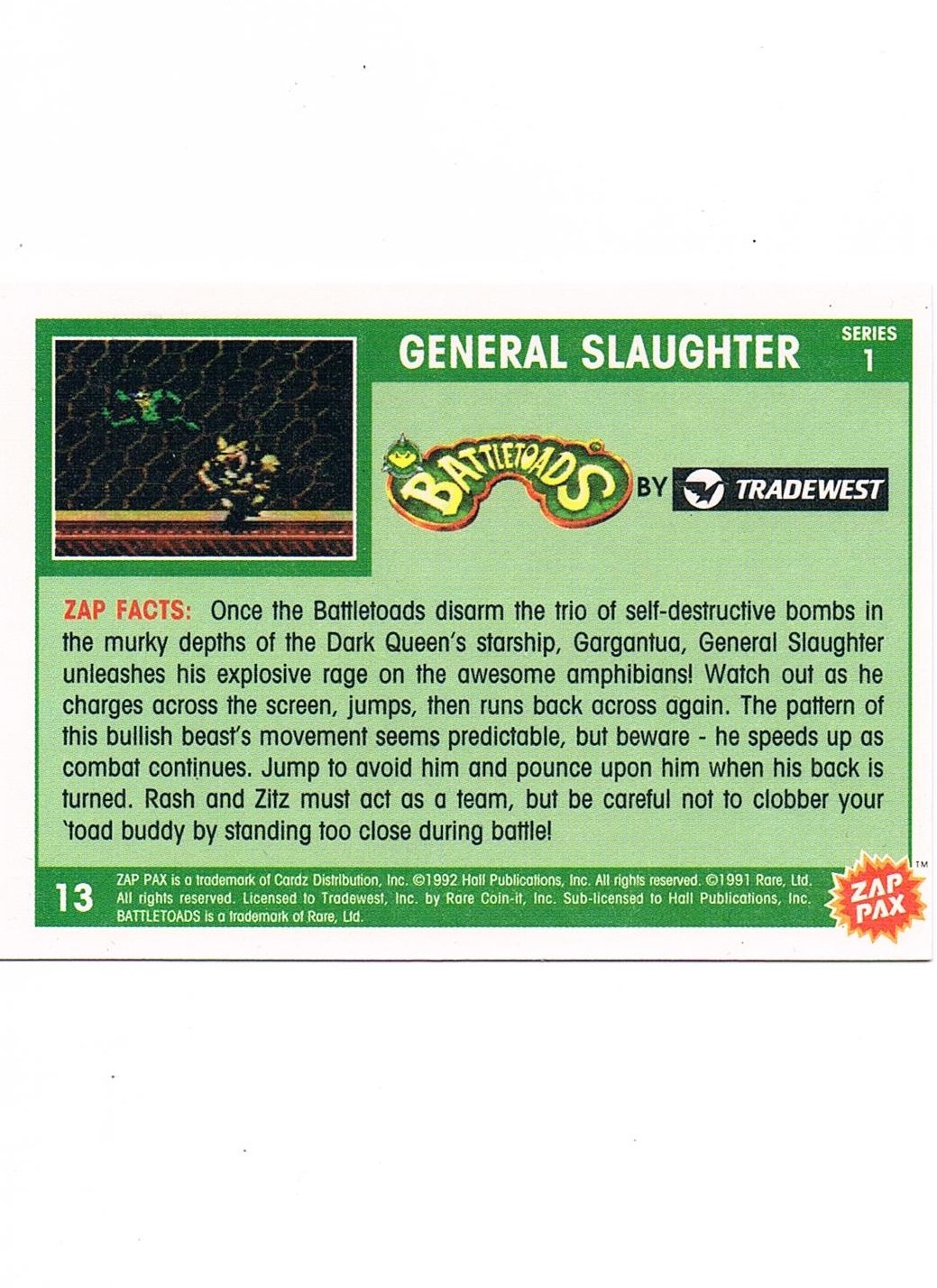 Zap Pax No. 13 - Battletoads General Slaughter 2