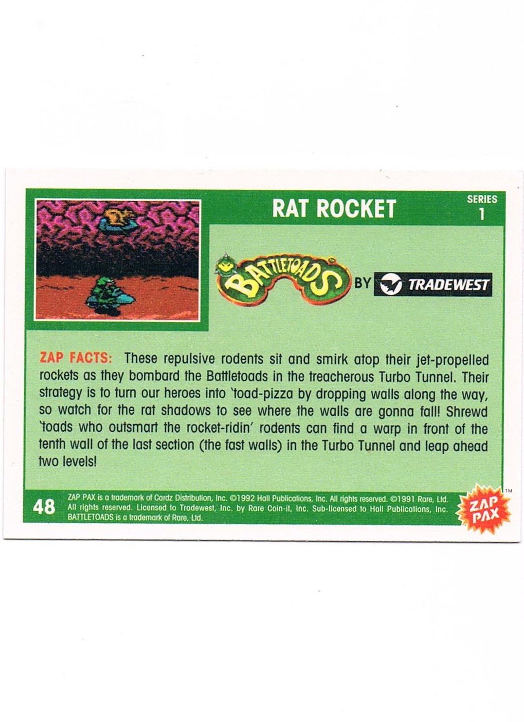 Zap Pax No. 48 - Battletoads Rat Rocket 2