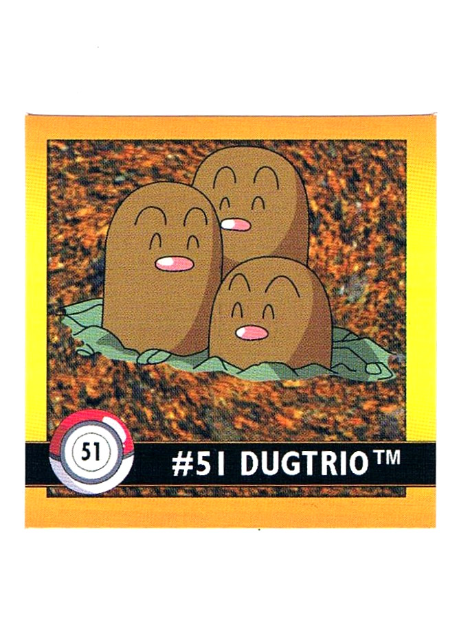 Sticker No. 51 Dugtrio/Digdri
