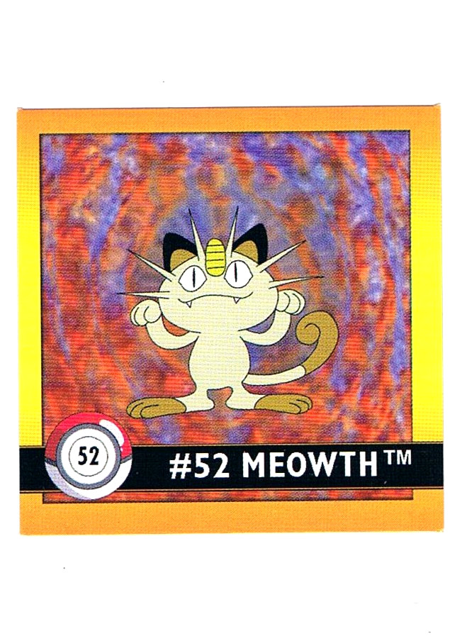 Sticker No. 52 Meowth/Mauzi