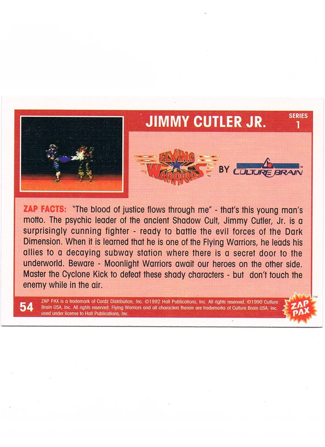Zap Pax No. 54 - Flying Warriors Jimmy Cutler Jr. 2