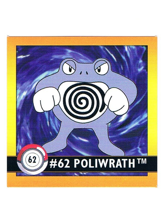 Sticker No. 62 Poliwrath/Quappo
