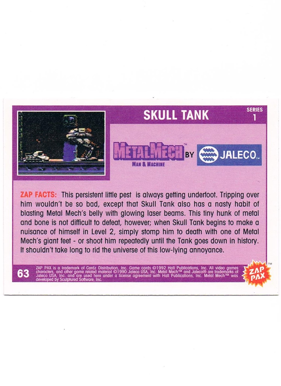 Zap Pax No. 63 - Metal Mech Skull Tank 2