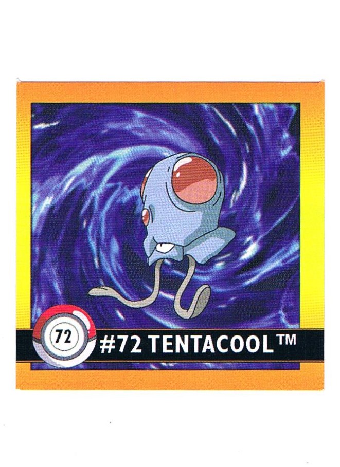 Sticker No. 72 Tentacool/Tentacha